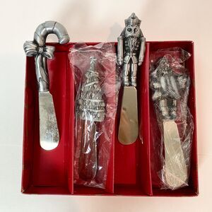 VTG Home for the Holidays Canapé Cheese Knives Christmas Designs Holiday Hosting